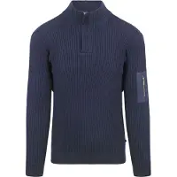 Suitable Mou Pull Demi-Zip Foncé Bleu Bleu foncé taille XL