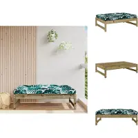 vidaXL Tabouret de jardin 120x80 cm Bois de pin imprégné - éléments de canapé de jardin