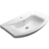 Aqualine ZERO lavabo en céramique 75x48,5cm, blanc