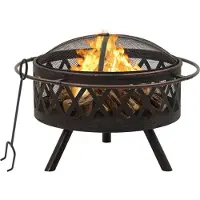 vidaXL Foyer rustique avec tisonnier 76 cm XXL acier