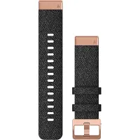 Garmin bracelet de remplacement QuickFit 20mm nylon noir/or rose