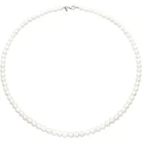 KUZZOI Chaîne argent / blanc perle