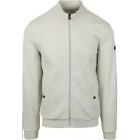 No-excess Cardigan Zipper Jacquard Chalk