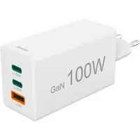 Hama Chager 2x USB-C 1x USB-A GaN 100W Blanc