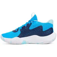 Under Armour Chaussures De Basketball En Cuir - Bleu Mixte Unisexe - Sans Genre 10.5/12 (Us) Blanc/Bleu