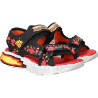 SKECHERS Sandales 'Mega-Splash 4K' gris / orange / rouge cerise / noir