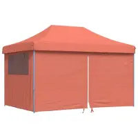 Syfax Tente de réception pliable escamotable avec 4 parois latérales