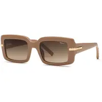 Chopard Sch413m Square Woman Sunglasses Beige,Marron Brown Gradient Brown/CAT3 Femme