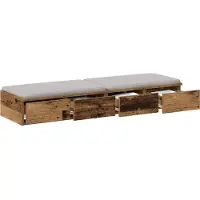 vidaXL Tiroirs de lit avec tiroir Bois ancien 120 x 36.5 x 16.5 cm