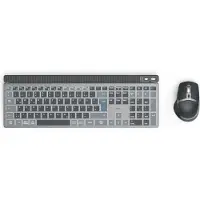 Hama WKM-750 (DE, Sans fil), Clavier, Bleu, Noir, Gris
