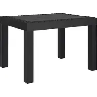 Syfax Table de jardin anthracite 59x47x40 cm PP
