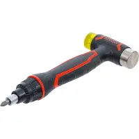 Bgs Marteau à tête interchangeable | avec manche rotatif à cliquet pour embouts, réversible | 3 en 1