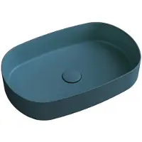 Hak INFINITY OVAL vasque à poser 55x36cm, Vert pétrole mat