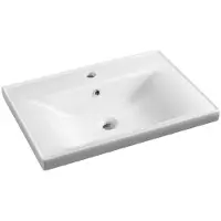 Hak Aqualine Sava - Lavabo 600x460 mm, avec trop-plein, trou pour robinet, blanc 2060