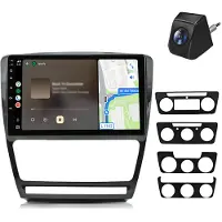 AWESAFE Autoradio avec caméra pour Skoda Octavia II 1Z3 1Z5 2008-2013 : CarPlay sans fil, Android Auto, Wi-Fi, GPS, 2+64 Go, RDS, DSP, DAB+, Bluetooth