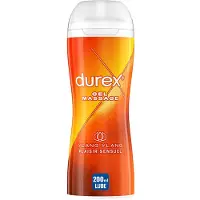 Durex Gel De Massage Lubrifiant Sensuel À Base D'Eau - 2 en 1 - Aux Extraits d'Ylang Ylang - 200ml 200 ml Lubrifiant(S)
