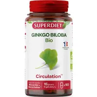 SuperDiet Ginkgo Biloba Bio Circulation - 10% avec le code: 926CE 90 pc(s) Capsule(S)