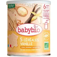 Babybio Céréales vanille bio dès 6 mois 220 g Poudre