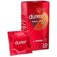 Durex Préservatifs Feeling XL - 10 Préservatifs Fins et Larges 10 pc(s) Préservatif(S)