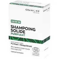 Granions Shampoing Solide Certifié Bio - Purifiant 80 g Shampooing