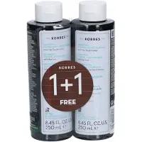 Korres Shampooing Hommes Chute de Cheveux 2x250 ml Shampooing
