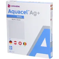 Aquacel AG+ Extra Hydrofiber Pansement 15x15cm 5 pc(s) Bandage(S)