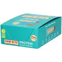 Rawbite Barres protéinées cacahuètes caramel 12x45 g Barre