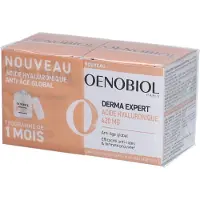 Oenobiol - Complément alimentaire - DERMA EXPERT ACIDE HYALURONIQUE 420MG - Anti-âge global - Efficacité anti-rides et fermeté prouvée2 - 60 gélules végétales 30 pc(s) Capsule(S)