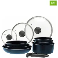Sitram Kochgeschirrset, Poêle + casserole, Bleu