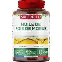 SuperDiet SUPER DIET Huile de Foie de Morue 120 pc(s) Capsule(S)