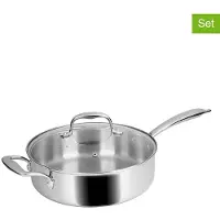Sitram - Sauteuse En Inox Avec Couvercle 24 Cm - Gris