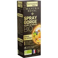 Santarome BIO Spray Gorge au Miel de Manuka Bio 20 ml Spray