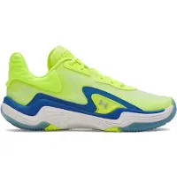 Under Armour Chaussure De Basketball Spawn 7 Unisexe High Vis Jaune / Bleu Atlantis / Metallique Bleu Calm 45