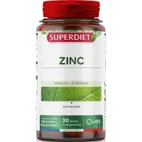 SuperDiet Zinc d’Origine Végétale – Immunité, Peau, Cheveux 60 pc(s) Comprimé(S)