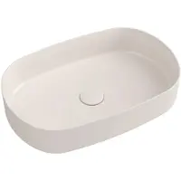 Isvea INFINITY OVAL vasque à poser 55x36cm, ivoire mat