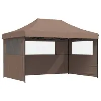 Syfax Tente de réception pliable escamotable avec 3 parois latérales