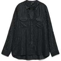 Vero Moda Chemisier 'VMBumpy' noir / argent