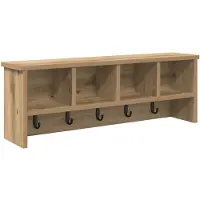 vidaXL Porte-manteau mural chêne artisanal 75 x 16 x 26 cm