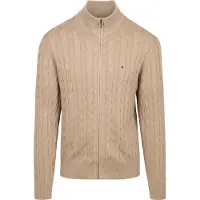 Tommy Hilfiger Gilet Zip Cable Beige