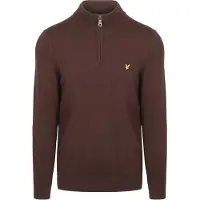 Lyle & Scott Half Zip Pull Laine Merinos Espresso