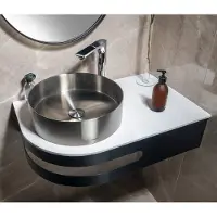 Sapho Pulse - Plan vasque, 76x46 cm, droit, blanc/noir BM760-0101-01
