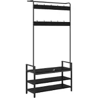 vidaXL Porte-manteau Chêne noir 95 x 34 x 184 cm Bois d'ingénierie