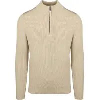 Suitable Pull Demi-Zip Patch Ecru Blanc cassé Beige taille L