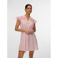 Vero Moda Line Short Sleeve Short Dress Rose L Femme