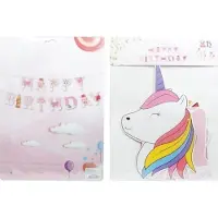 Swede Bannière d'anniversaire licorne -