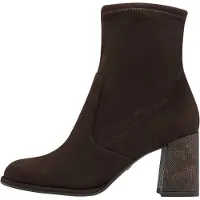 Tamaris Bottines à Talon - Mocca Comb