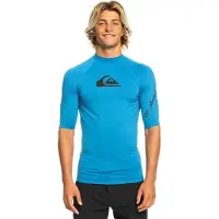 Quiksilver Alltime Short Sleeve Rash Guard Bleu XS Homme