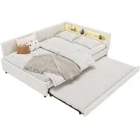 MODFU Lit Cabane Enfant 90x190 cm - Lit Maison Scandinave avec Sommier Inclus - Sans Matelas - Pin Massif et MDF - Blanc et Naturel