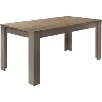 Meublorama Table 180cm pour salle à manger FANZY.Reproduction chêne clair