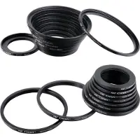 K&F Concept Ensemble de bagues Step Up & Down 18 pièces (37-82 mm)